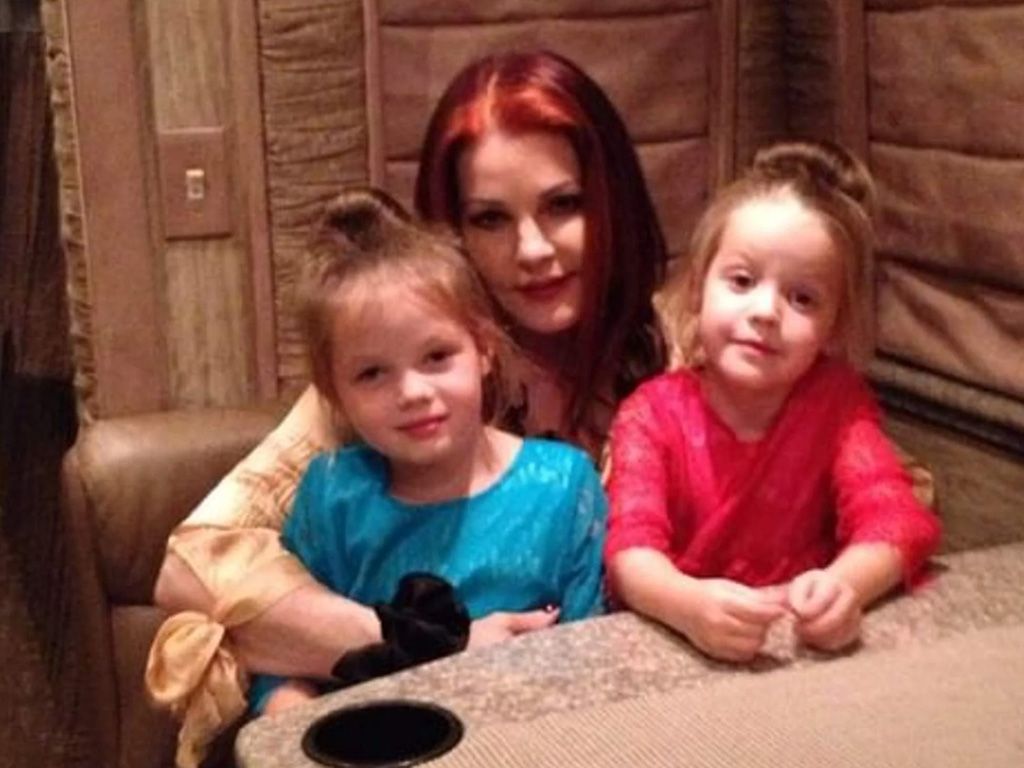 Priscilla Presley and her twin granddaughters.